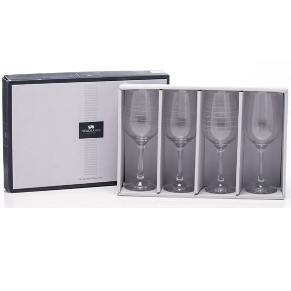 Newgrange Clear Cut Wine Glass Set of 4