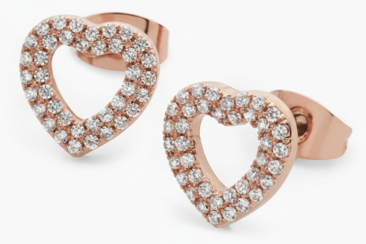 Tipperary Crystal Rose Gold Crystal Stud Earrings