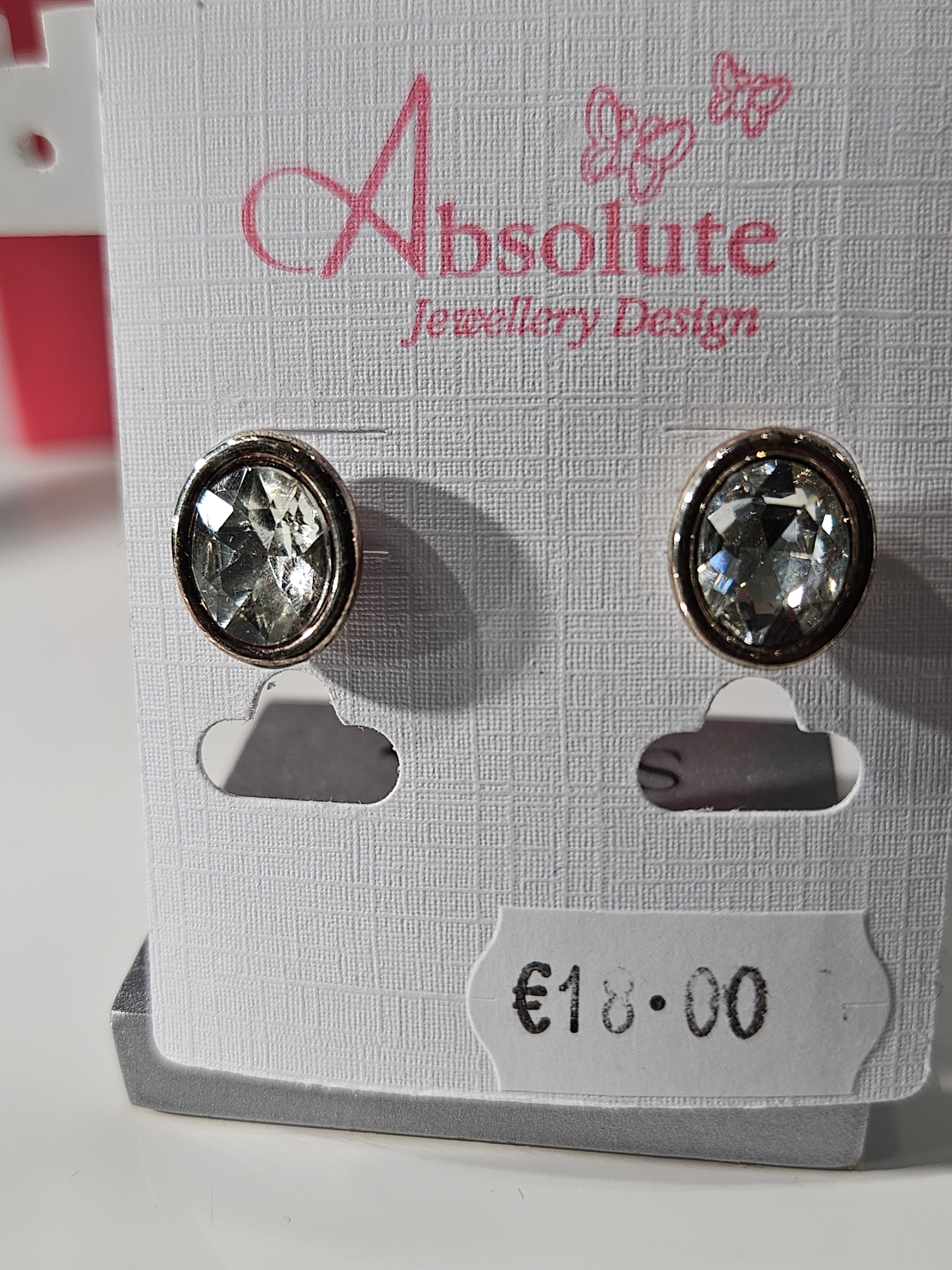 Absolute Rosegold Plated Clear Stone Earring
