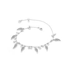 Tipperary Angel Wings Ball & Crystal Chain Silver