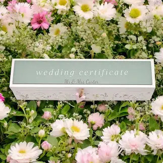 Love Story Wild Flower, Wedding Certificate  Holder
