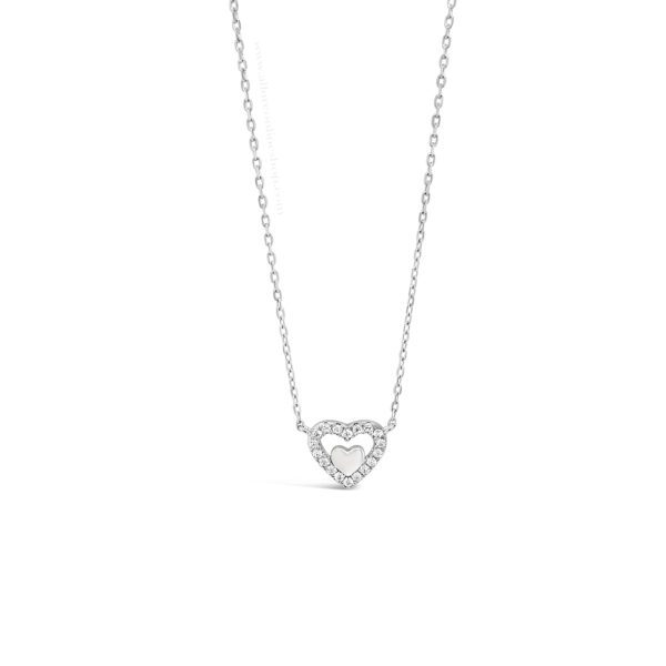 Absolute Kids Silver Dimante Heart Necklace