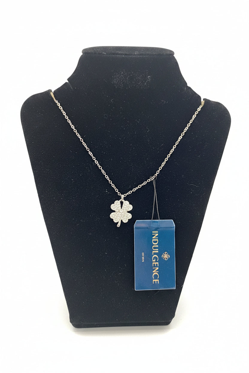 Silverplated Four Leaf Clover Necklace