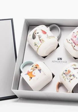 Farmyard Mugset of 4