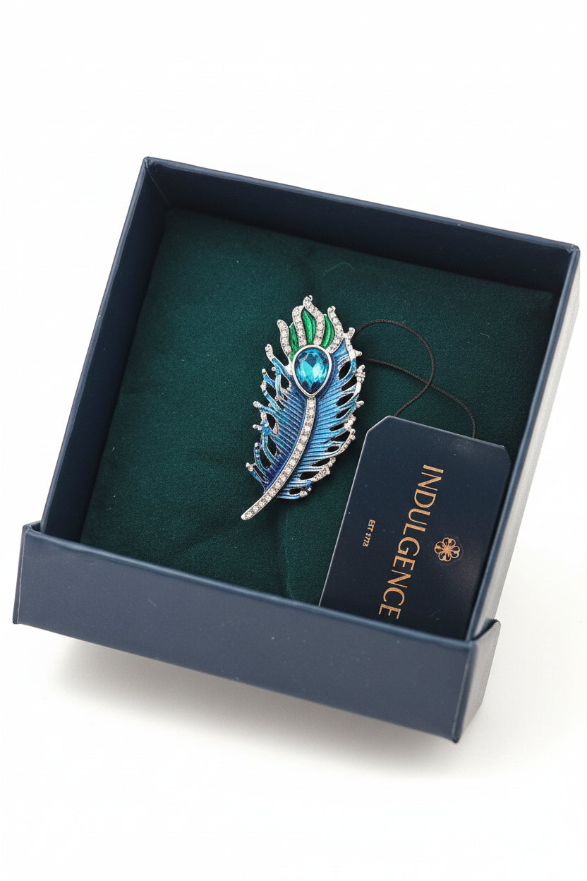 Peacock Feather Brooch