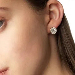 Silver by Absolute Cubic Zirconia Stud Earring