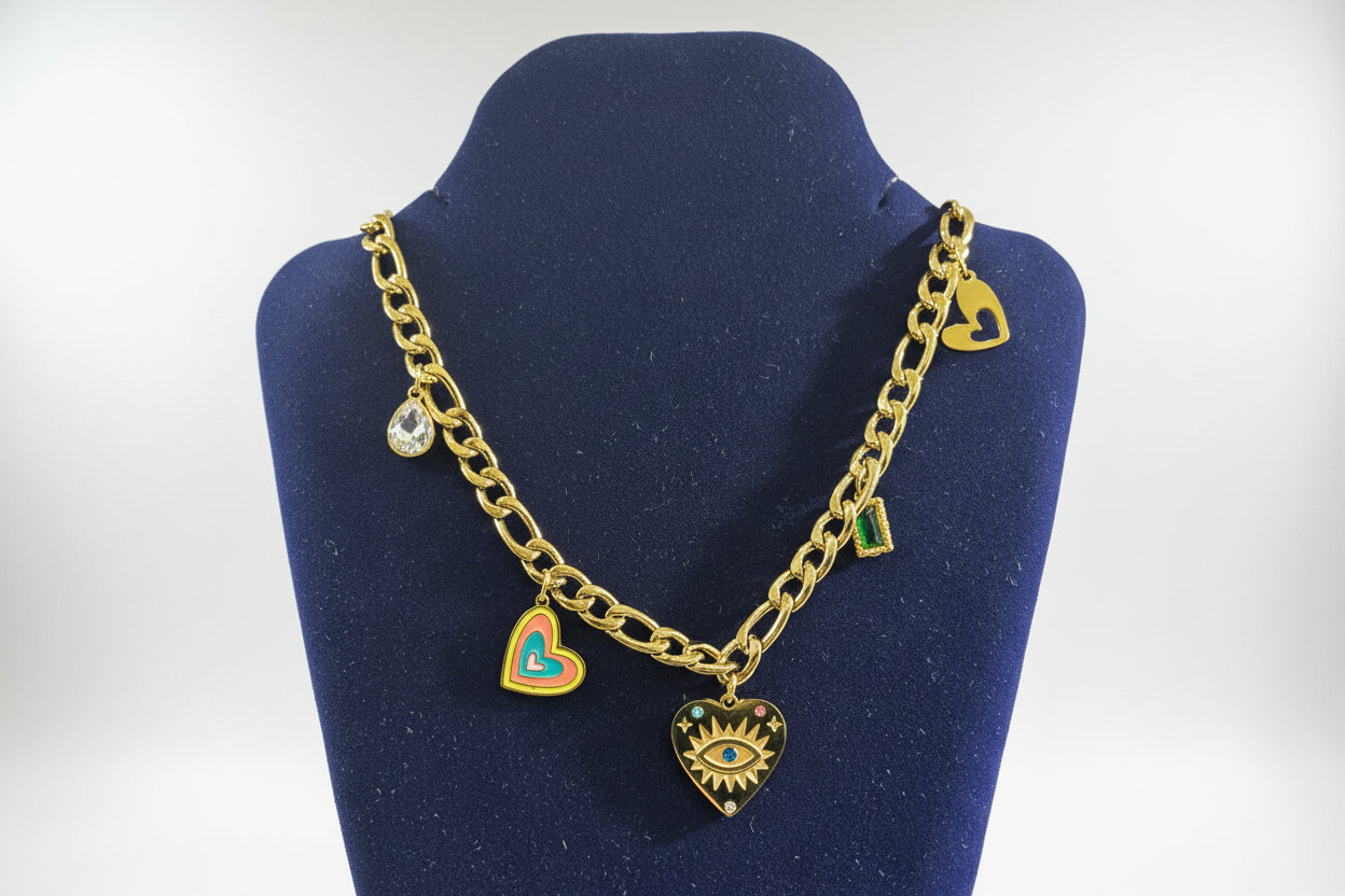 Evil Eye 18k Gold Plated  Necklace