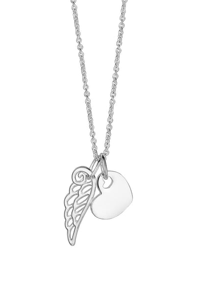 Newbrigge Heart with Angel Wing Pendant