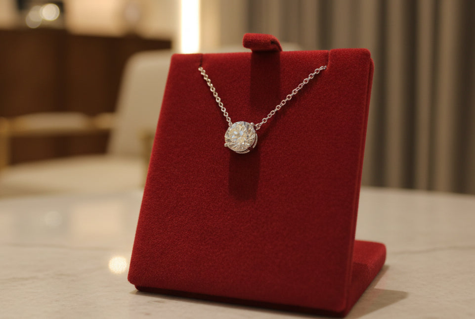 Silverplated Clear Stone Pendant
