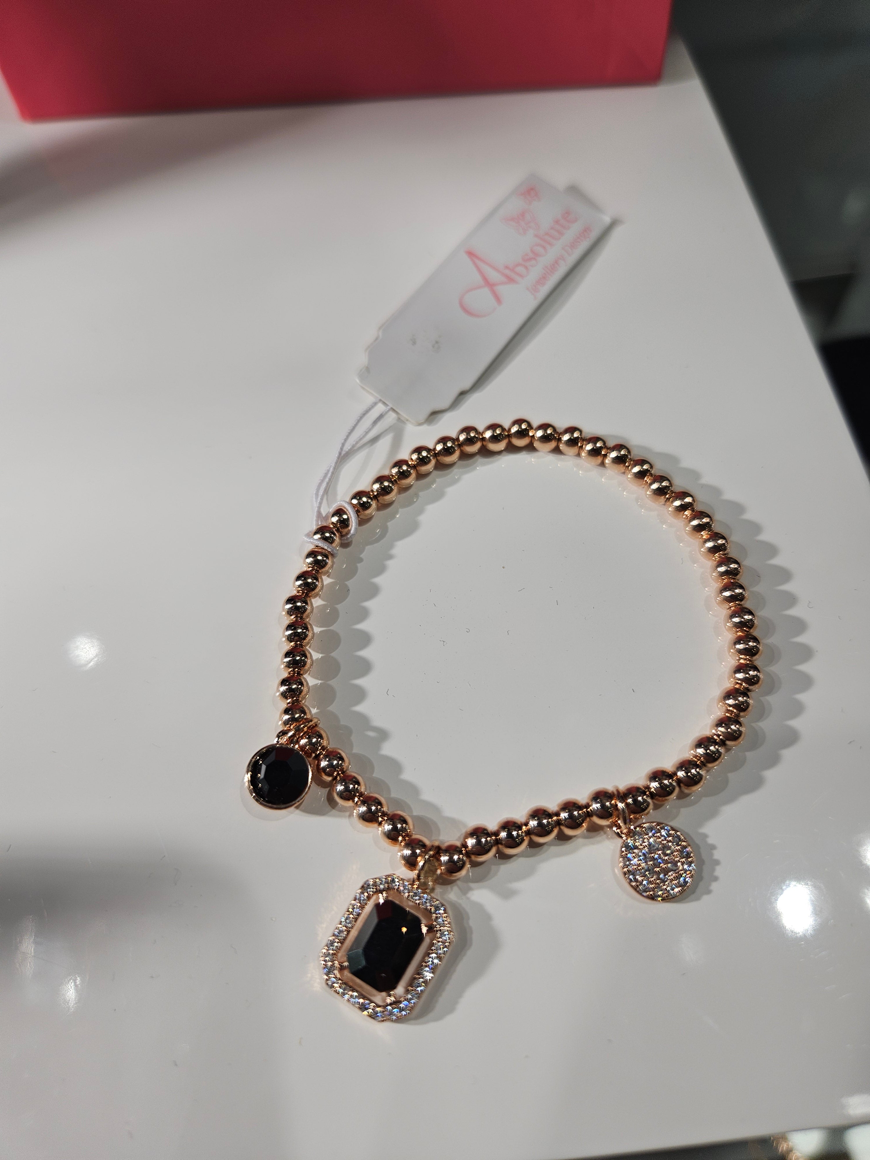 Absolute Goldplated Bracelet with Hematite Charms