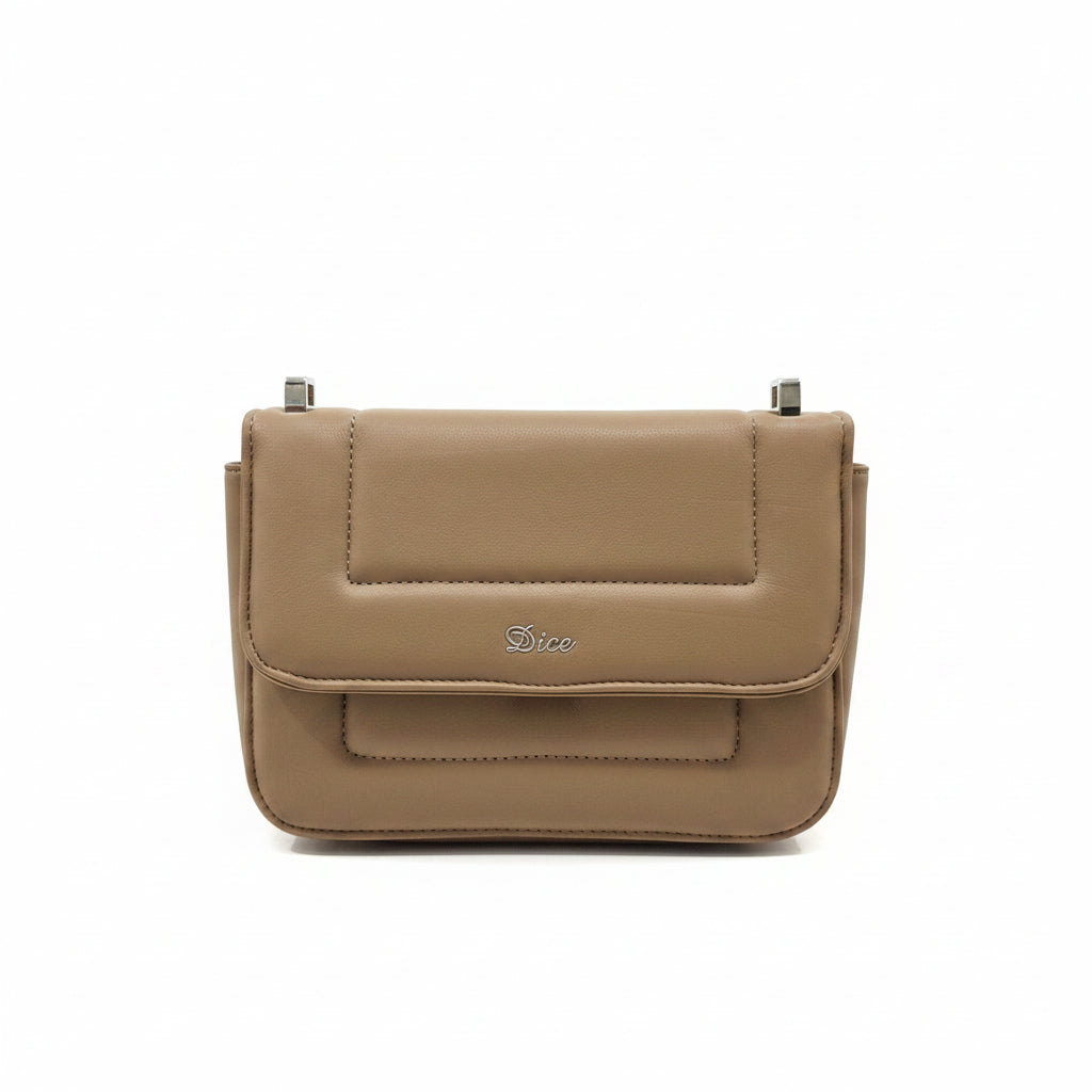 Quilted Crossbody  bag in taupe