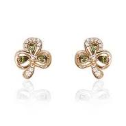 Tipperary Maureen O'Hara Rose Gold Shamrock Earrings