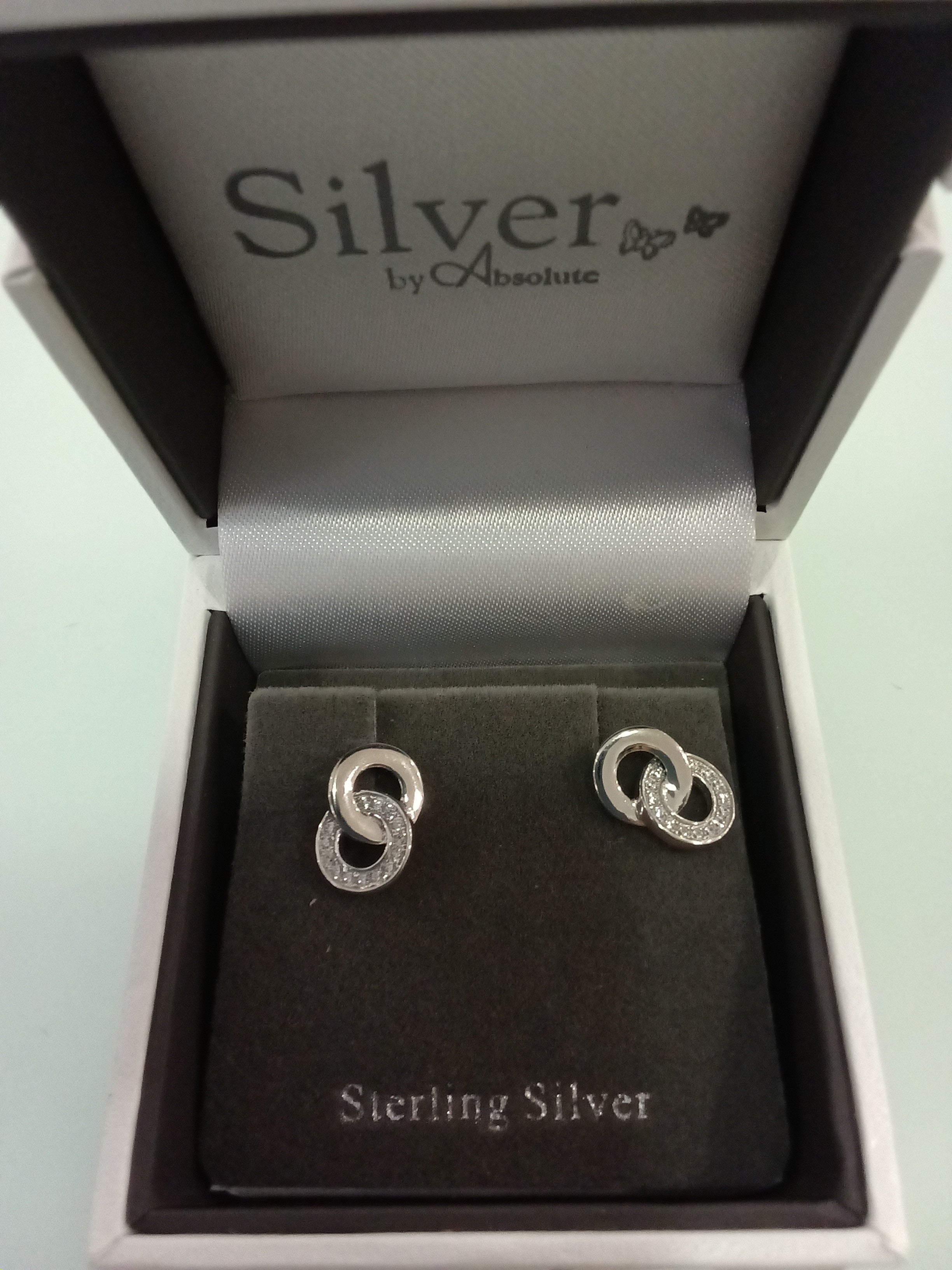 Silver by Absolute  Double Circle Earring