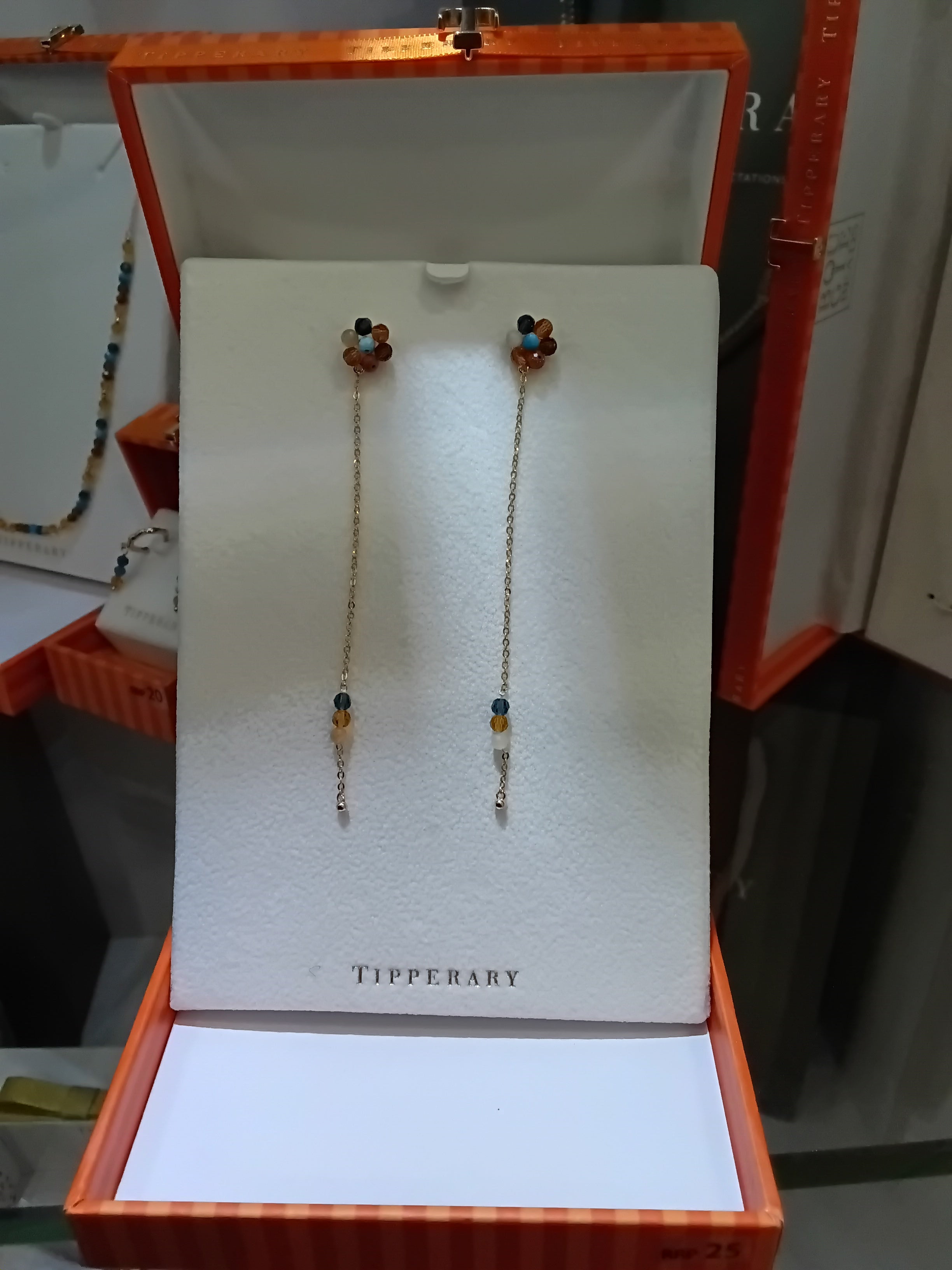 Tipperary Bougie Beads Turquoise Earrings