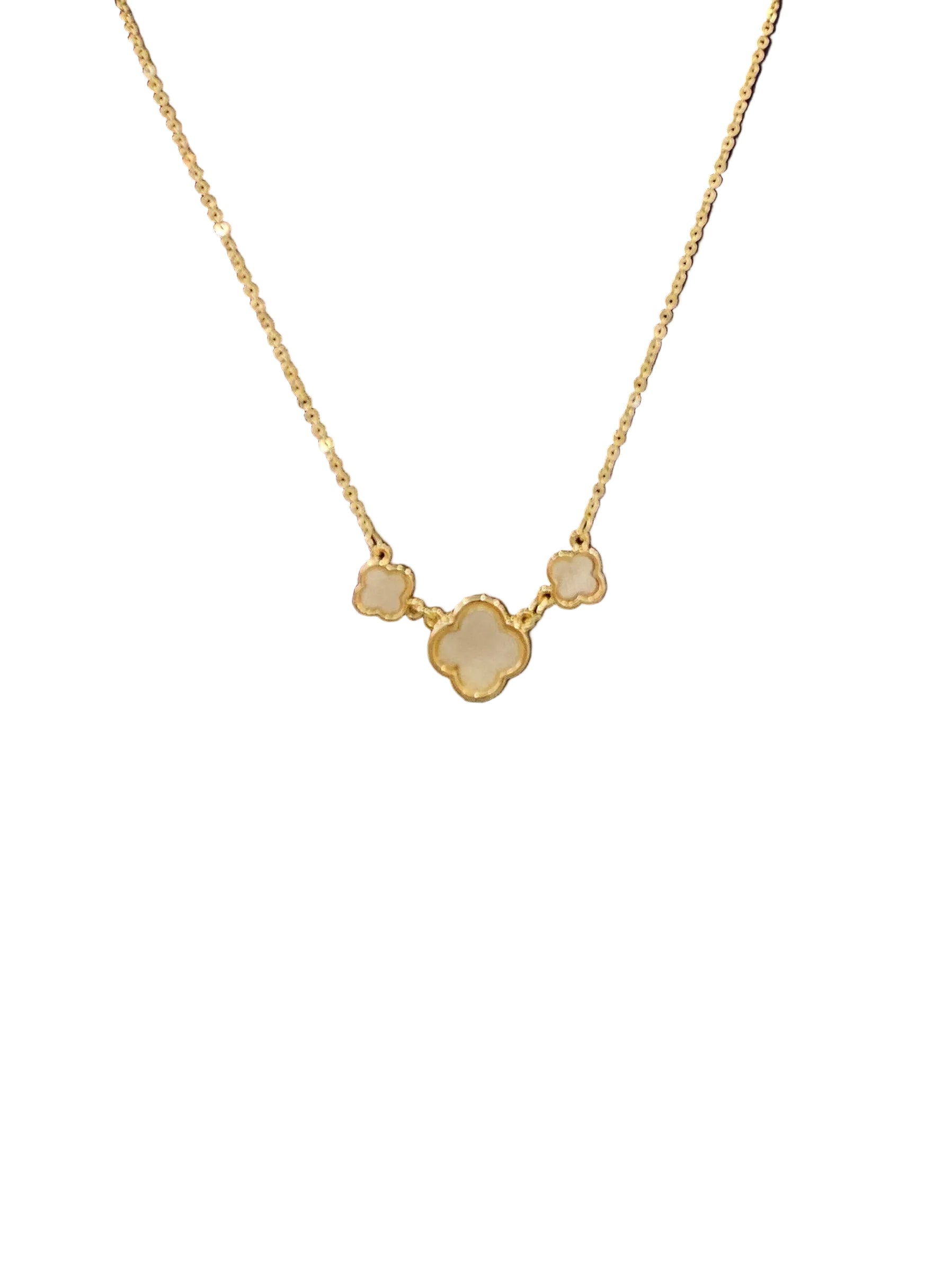 Gold Necklace with 3 Clover