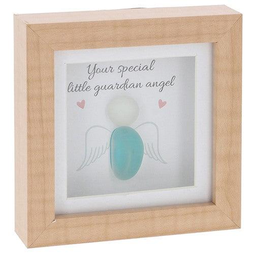 Pebble Glass Mini Plaque Angel