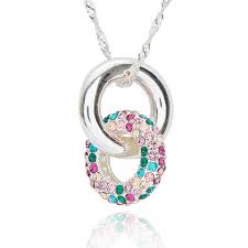 Equilibrium Glam Rox Oppulent Ring Silver Plated Necklace