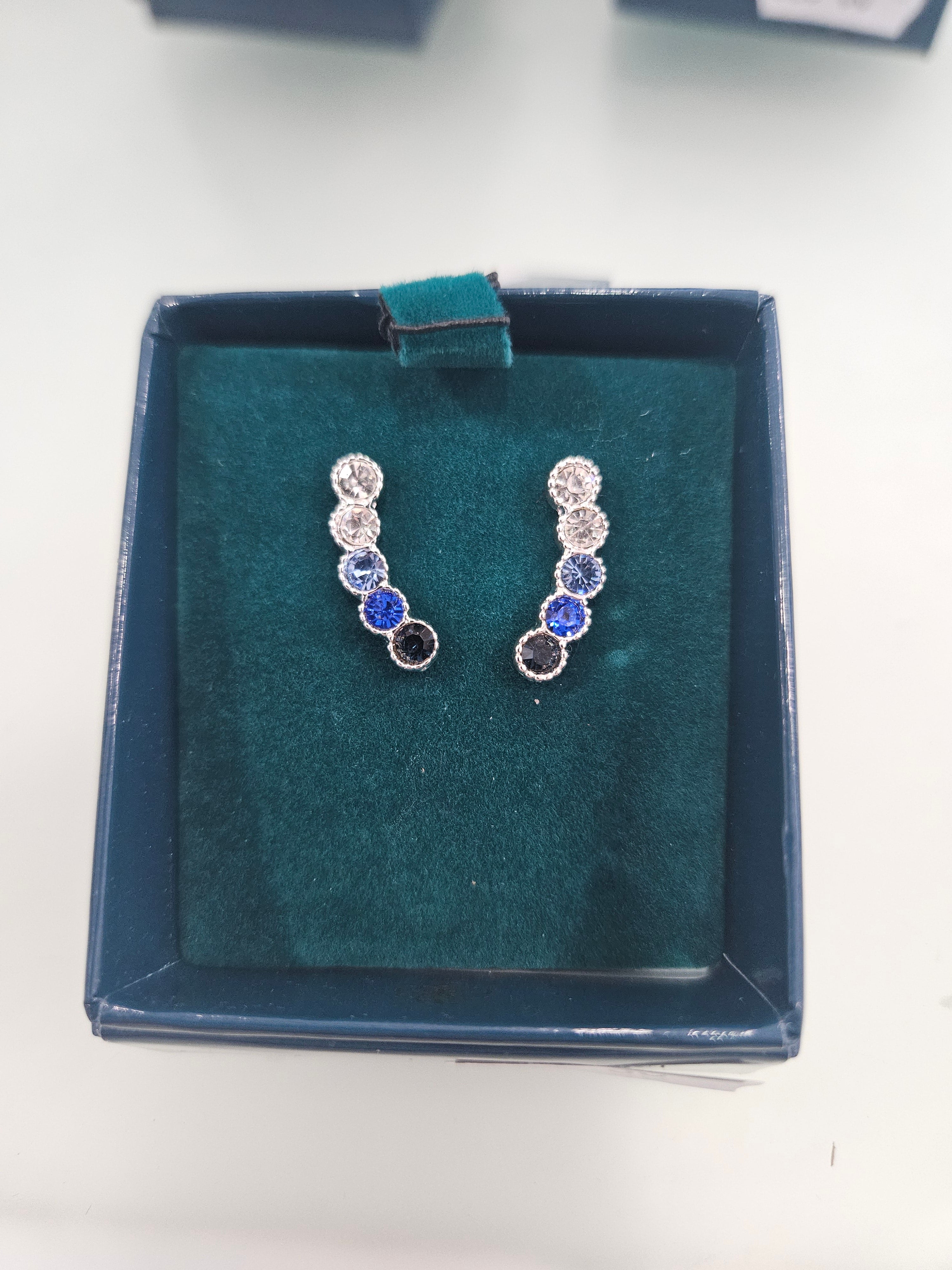 Blue Hombre Creeper Earrings
