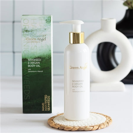 Green Angel Seaweed and Argan Body Oil with Geranium and Neroli