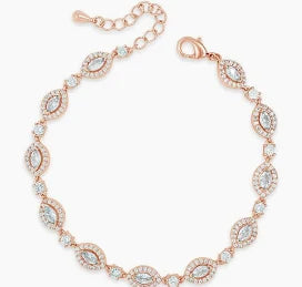 Absolute Rose Gold Clear Stone Bracelet