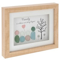 Pebble Glass Landscape  Plaque Family