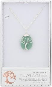 Equilibrium Drop pendant with Large Green Stone