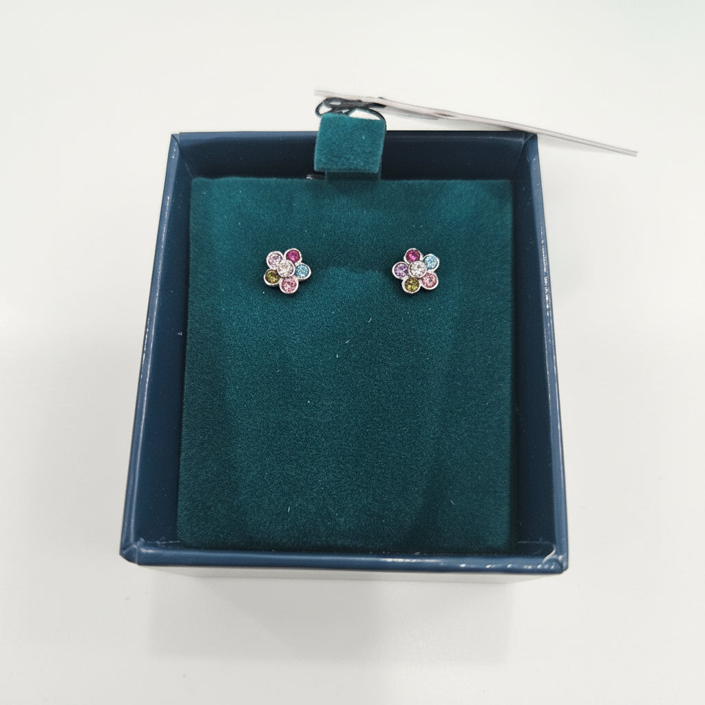 Small Coloured  Flower  Earrings