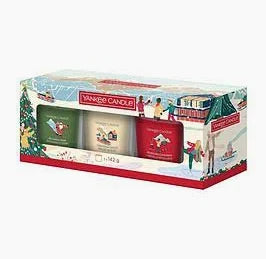 Yankee Candle 3 Tumbler Set Sparkling Cinnamon,  Christmas Cookie, Balsam Cedar