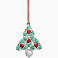 Newbridge Green & Red Celtic Christmas Tree Decoration
