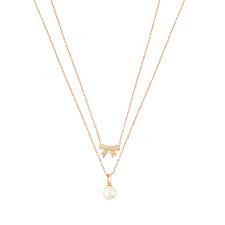 Tipperary Crystal Bow & Pearl Double Necklace