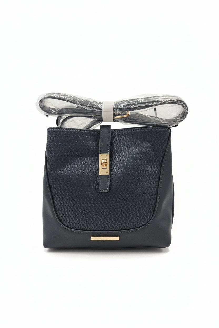 Hampton Dahlia Medium Bucket Bag Navy