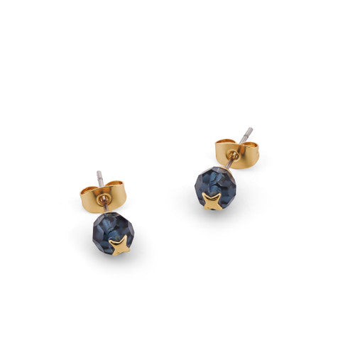 Tipperary Crystal Bougie Beads Midnight Stud Earrings