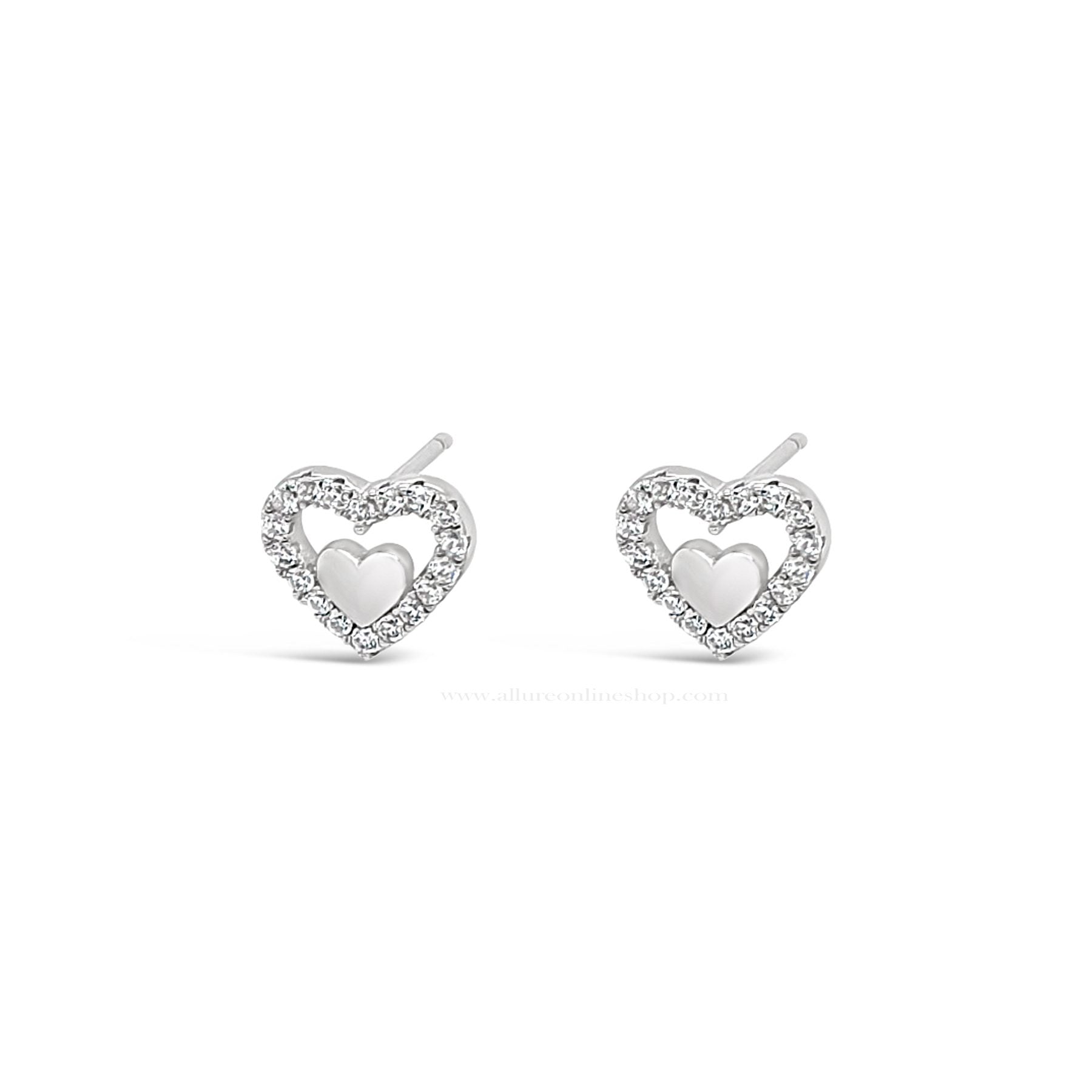Absolute Silver Heart Earrings