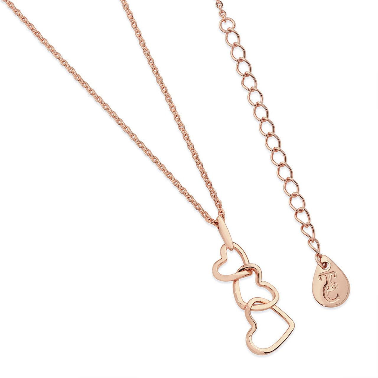 Tipperary Triple  Heart Drop Pendant Gold