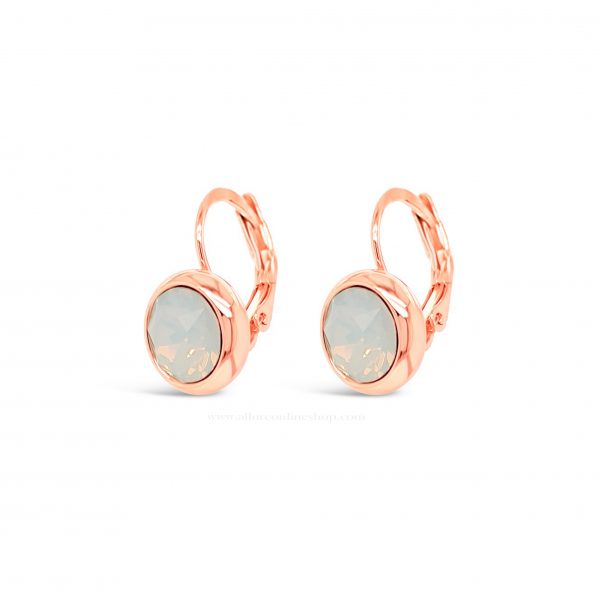 Absolute Rose Gold Small Loop Opal Earrings