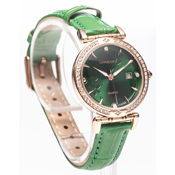 Ladies Green Bezel Watch