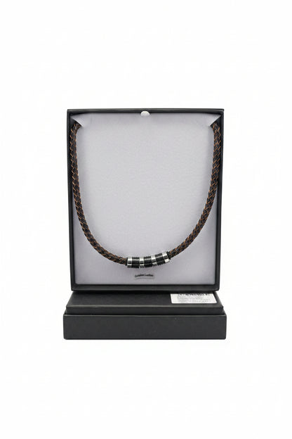 Genuine leather  mens necklace