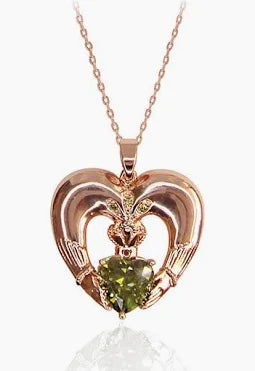 Tipperary Maureen O'Hara Rose Gold Claddagh Pendant