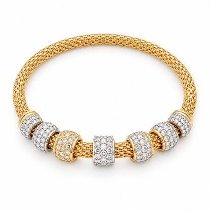Gold & Silverplated  stretch bracelet
