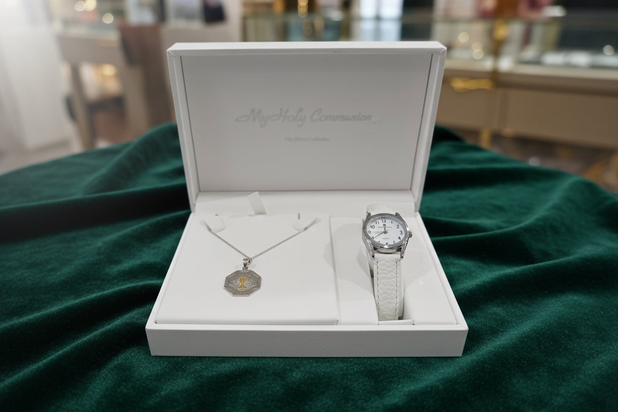 Communion Watch & Sterling Silver Medal Set