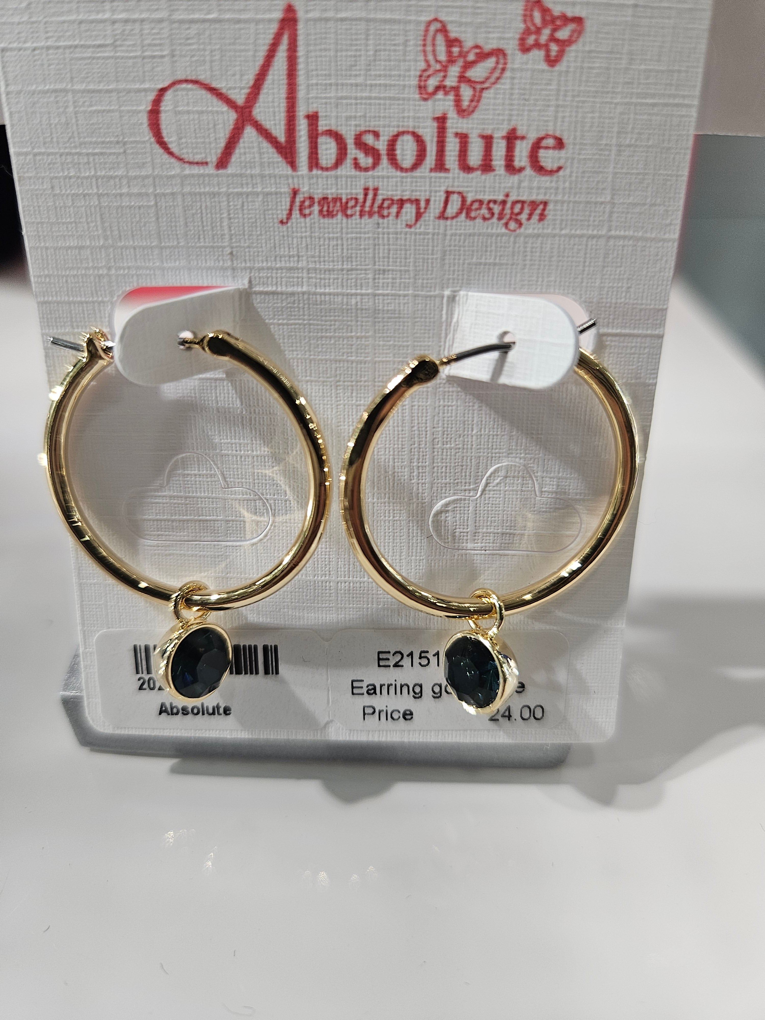 Absolute Goldplated  Sapphire  Hoop