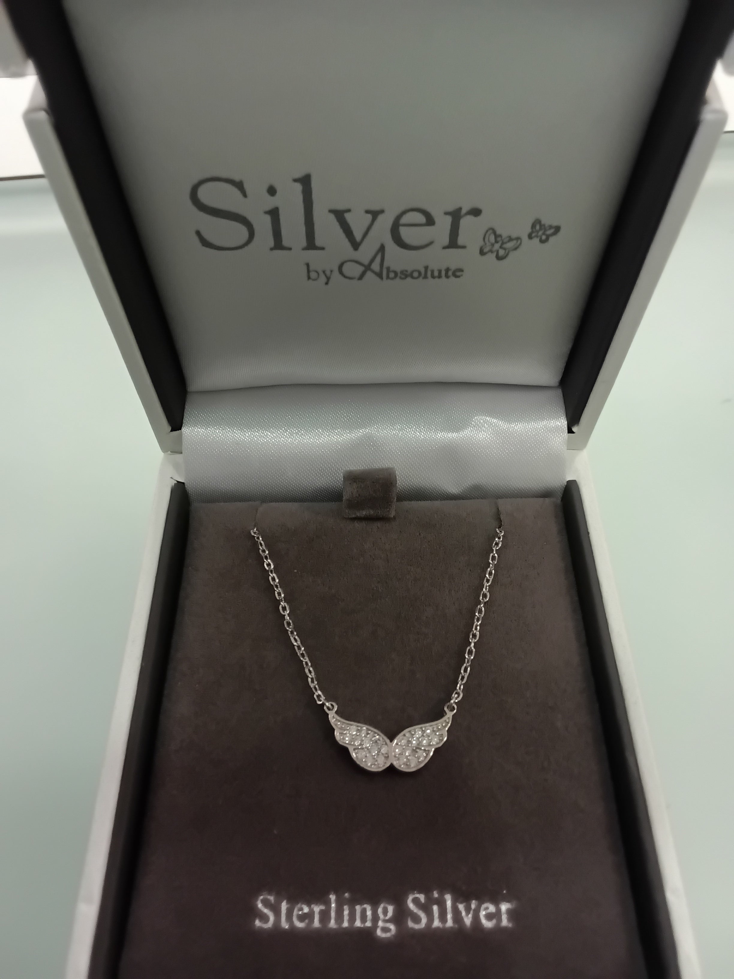 Silver by Absolute Angel Wings with Dimante