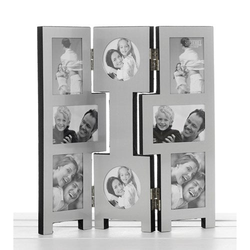 8 Pictures Silver Folding Frame