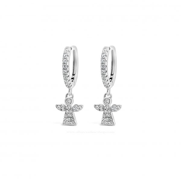 Absolute Kids Silver Angel Earrings
