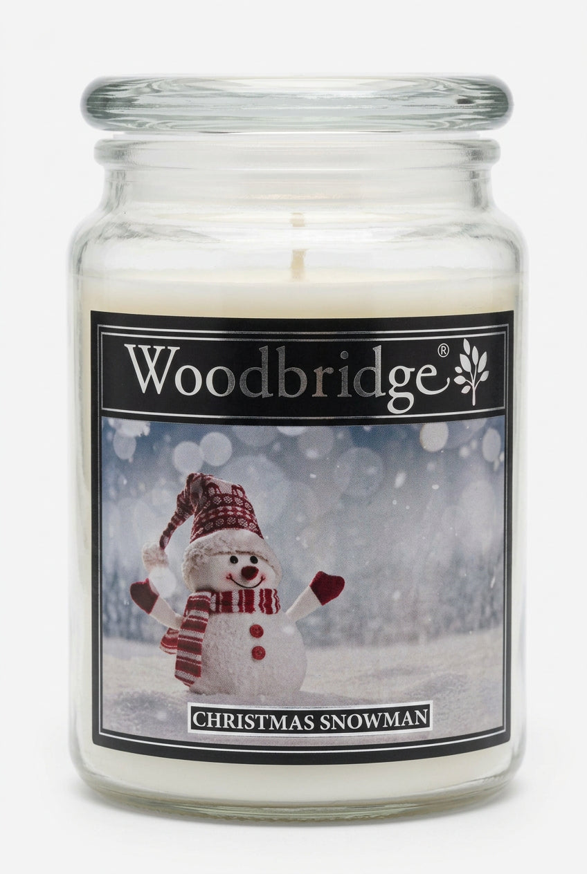 Christmas  snowman  woodbridge candle