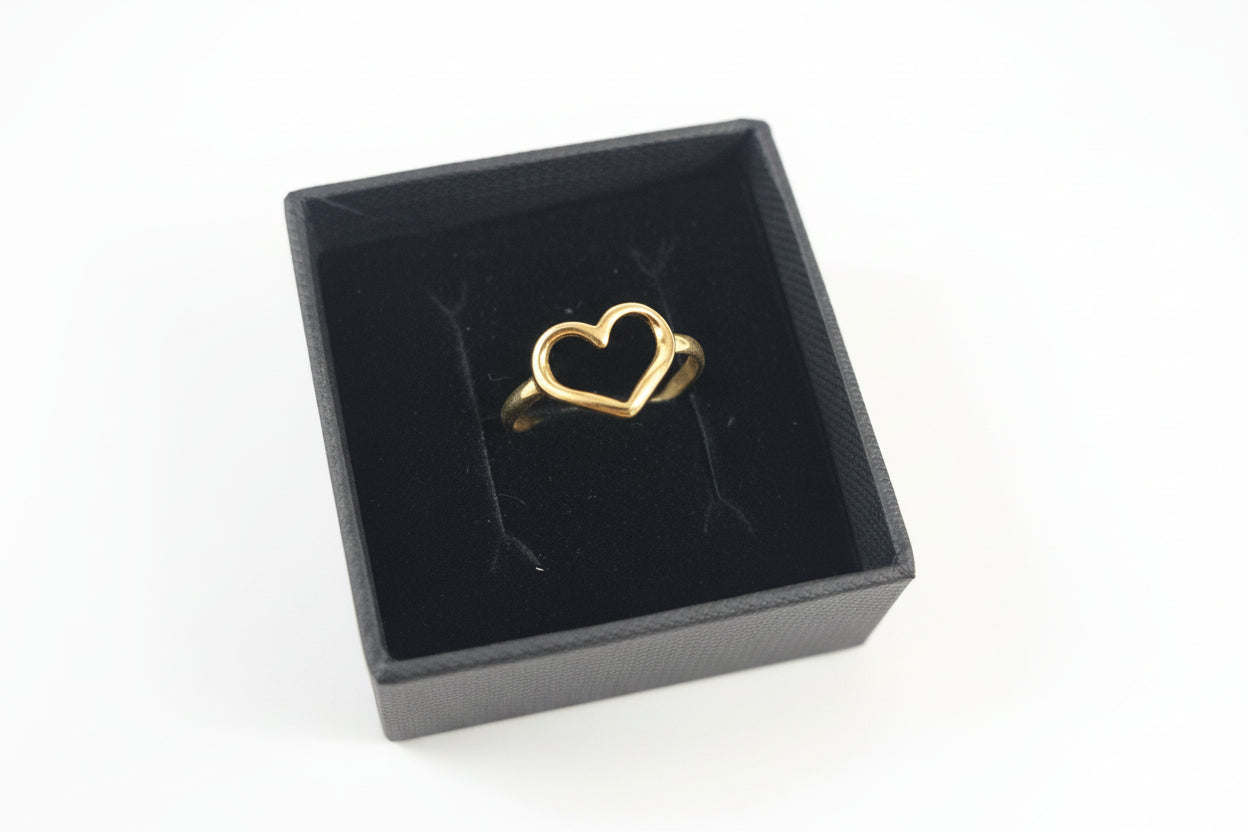 18k Gold Plated  Heart Ring