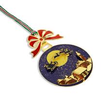 Newbridge Gold Plated Santa Sleigh Christmas Tree Decoration