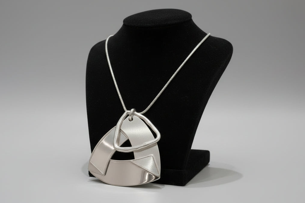 Long Silver Plated Chunky Necklace
