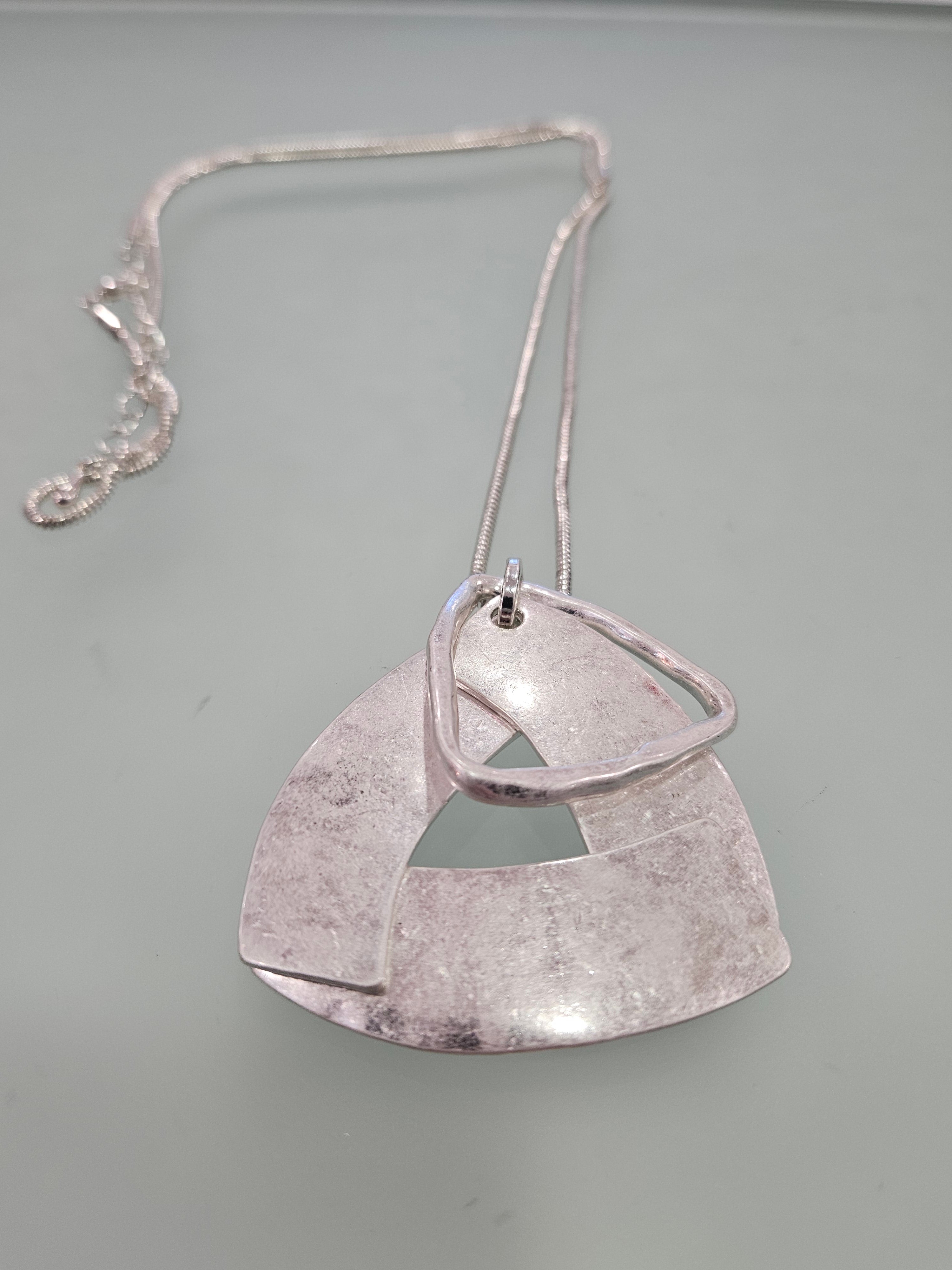 Long Silver Plated Chunky Necklace