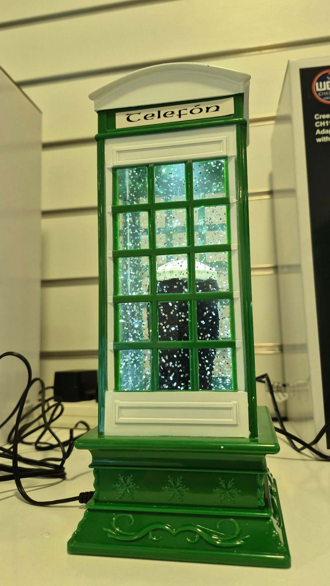 Green Telephone Box with Pint Guinness